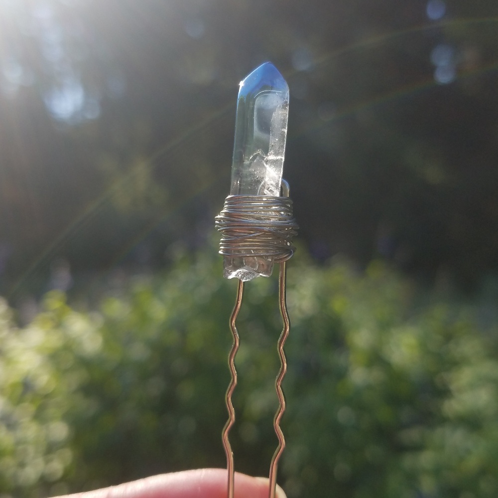 Aura Quartz Hairpin Purple - Picture 3 of 4